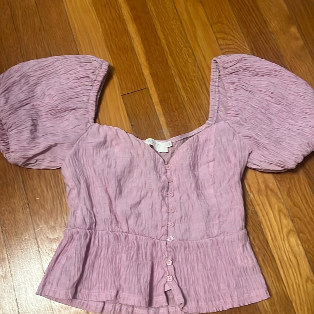 Astr puff sleeve top size xs